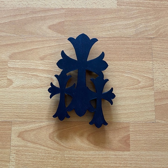 RARE Large 8” CH Black Triple Cross Decor - Picture 6 of 8